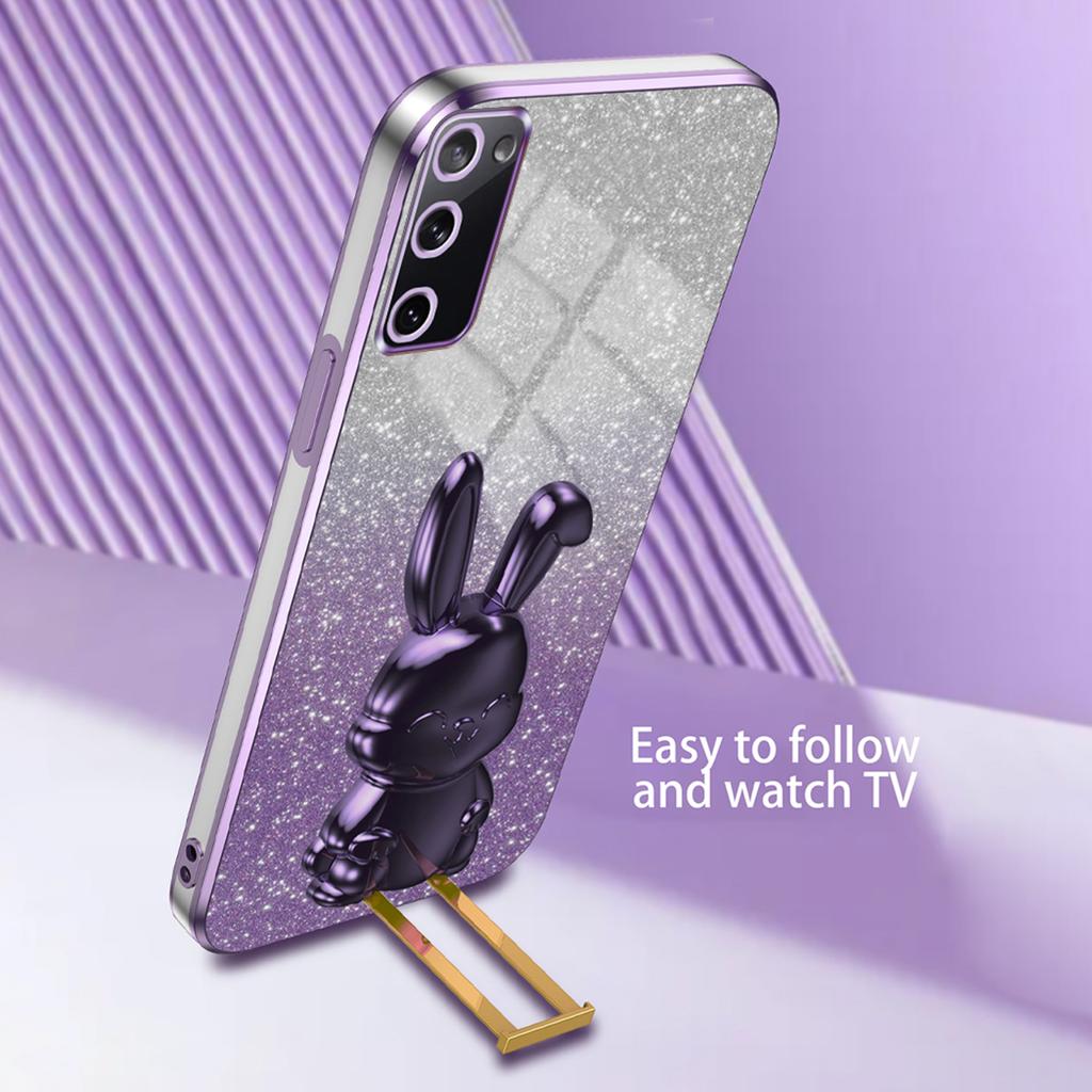 For Samsung Galaxy S20 FE/S20 FE 5G/S20 FE 2022/S20 Lite Case Glitter Anti-drop Phone Kickstand Cover