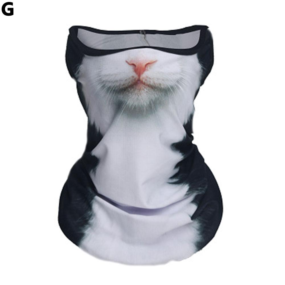 3D Cute Animal Balaclava Motorcycle Motocross Ski Snowboard Hat Helmet Liner Cat Dog Biker Neck Warmer Face Cap Cycling Headgear