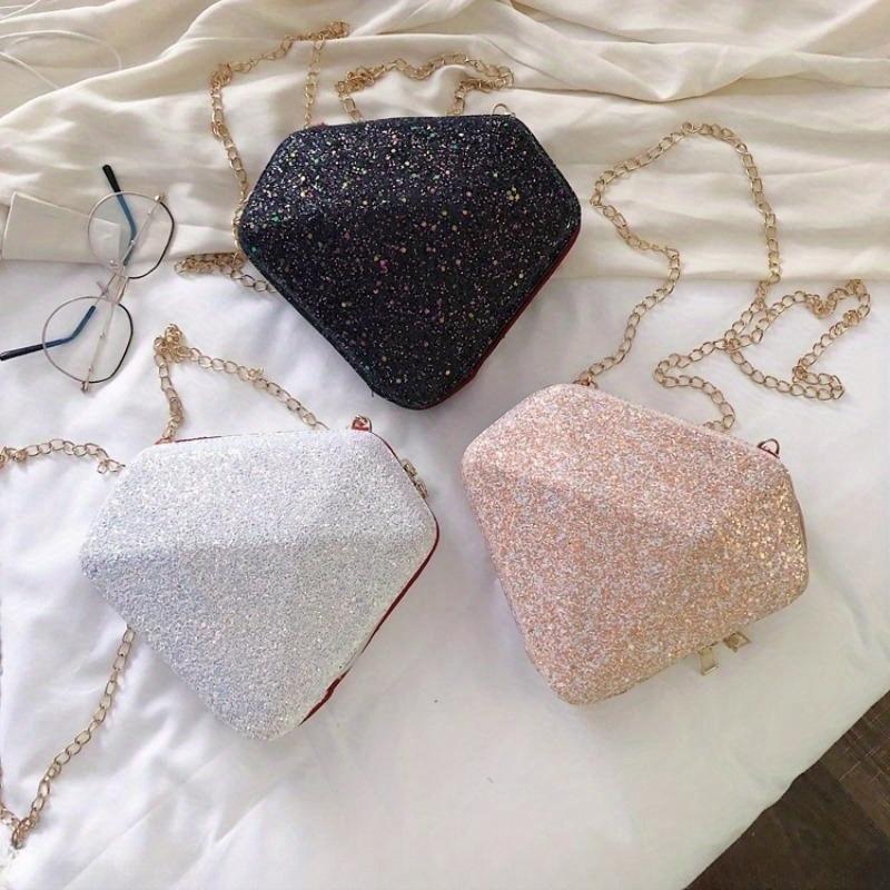 Pop Trendy Korean Edition Sequin Diamond TYPE Shoulder Bags Versatile Bag Women's One Shoulder Crossbody Bag