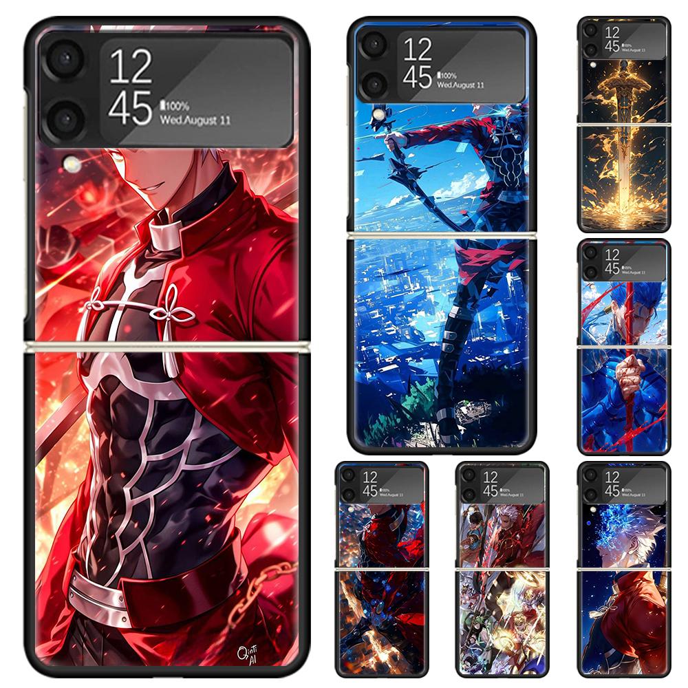 Fate Zero Stay Night Archer Hard PC Back Phone Case for Samsung Galaxy ZFlip 7 6 5 Z Flip 4 ZFlip7 Z Flip6 5G ZFlip4 Flip3 Zflip