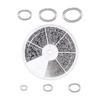 UNICRAFTALE Approximately 600 Pieces, 6 Sizes, Oval, Round Ring, Stainless Steel, Round Ring, Stainless Steel Metal Fittings Kit, Closed Ring,
