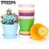 8 pièces Pots de Fleurs Pots à Fleurs Cadeaux de Jardinage Pot en Plastique pour Plantes Pépinière Pot pour Succulentes Jardinières pour Plantes d'Intérieur Petits Pots de Fleurs Jolis Pots de Fleurs