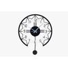 Metallic Analog Wall Clock for Home, Office, Living Room, Bedroom, Kids Room & Kitchen | Big Stylish Latest Home DecorBlack Color (Battery Included)