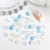 Internet Celebrity Ice Transparent Mini Heart Nail Art Accessories Crystal Peach Heart Flat Bottom Rhinestones 2024 New Wearable Nail Material Kit
