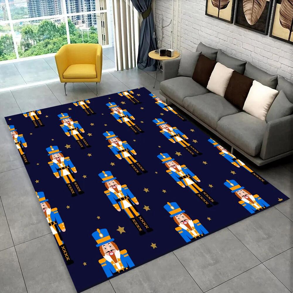 Nussknacker-Weihnachtsbaum-Teppich, Teppich für Zuhause, Wohnzimmer, Schlafzimmer, Sofa, Fußmatte, Dekor, Kinderspiel, rutschfeste Bodenmatte, Geschenk