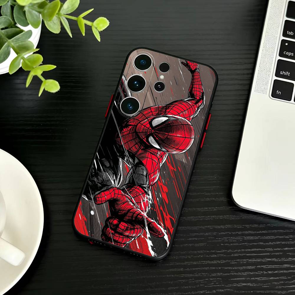 

Крутой чехол для телефона L-Spider-J-Mans для Samsung S26, S25, S24, S23, S22, S30, S21, Ultra, Plus, FE 5G Черный Мягкий Чехол Samsung S23ULTRA5G