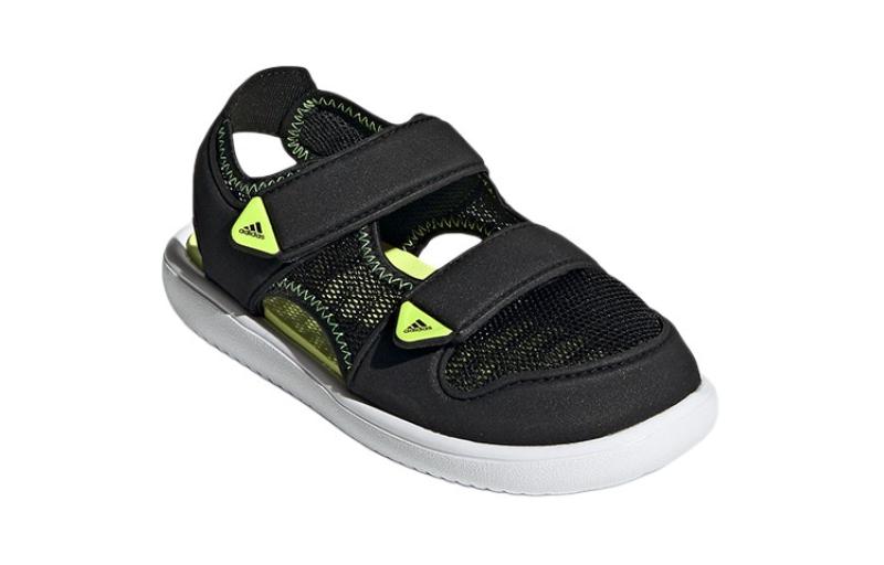 Adidas Water Sandal Slip Resistant Abrasion Resistant Children's Sandals Black White Children Aged 3 7 Years Old GX2472