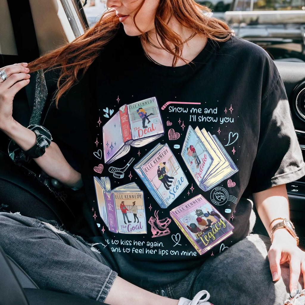 2026 Sommer Unisex Vintage Oberteil Off Campus Handgezeichnete Illustrationen Stil Unisex Hemd Herren Damen Baumwolle Rundhals Eishockey T-Shirt