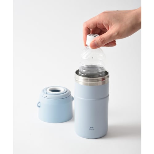 BRUNO Stainless Steel Water Bottle Holder with Double Vacuum Wall and Strap, Fits 500-650mL Water Bottles, Pink, BHK324-PK