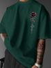 Unisexs California Drip Rose Graphic Print Tshirt Oversized 100 Polyester West Coast Streetwear Short Sleeve Tops Sxxl