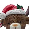 Christmas Cow Statue Figurine Collection Festival Desktop Ornament for Shelf Farmhouse Dining