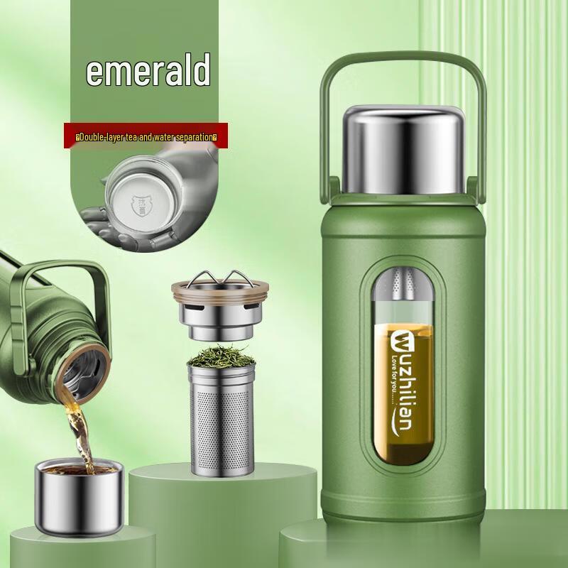 Changqi Men s High-Temp Anti-Drop Glass Tea Infuser Water Bottle