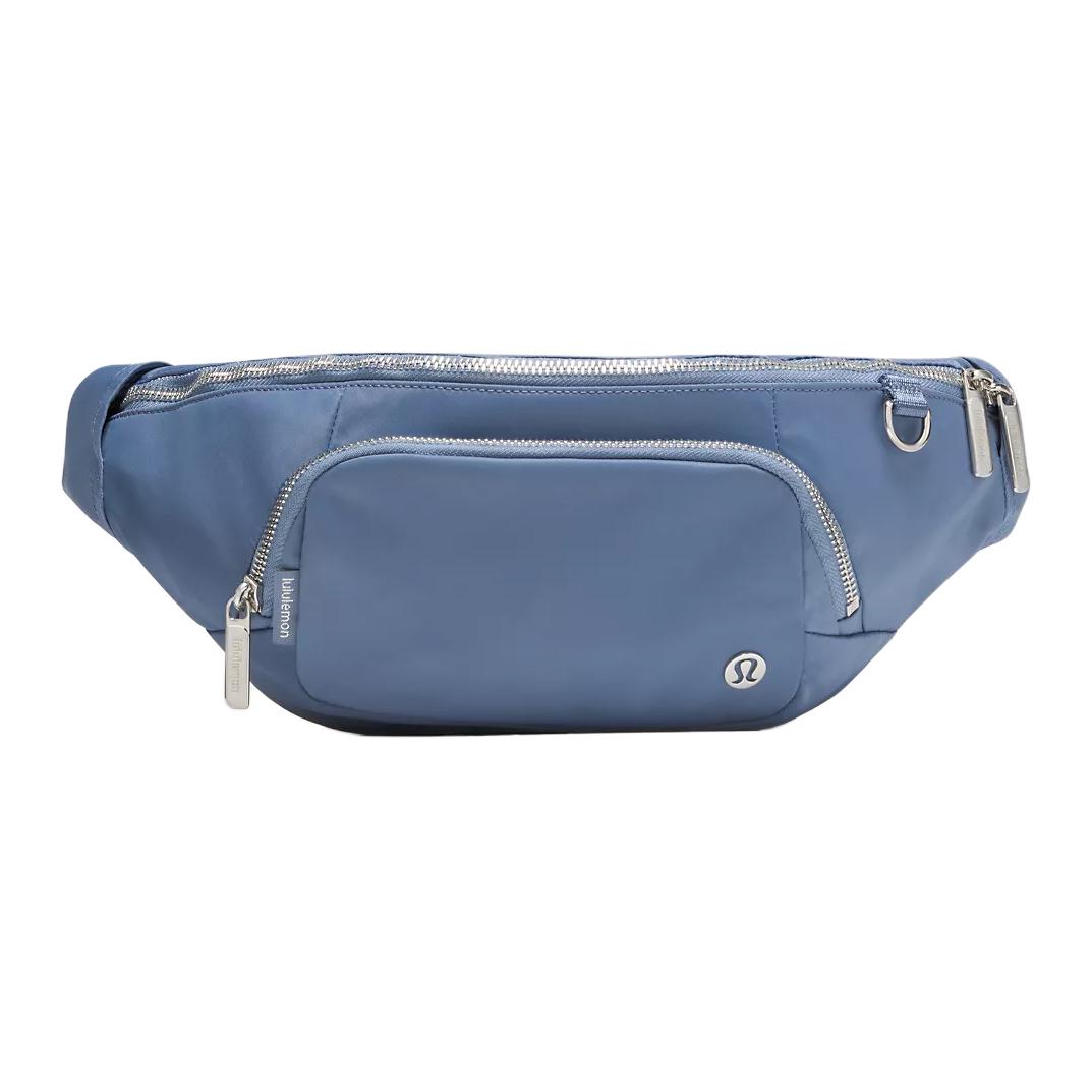 

Lululemon Everywhere 4L Front Metal Logo Nylon Waist Bag Extra Large Men Waist Bag Washed-Denim-Blue Silver LU9CUHS-071820 Washed Denim Blue & Silver