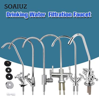Acciaio Inossidabile 304 Cucina 1/4 di Pollice Rubinetto Filtro Acqua Cromato Collegamento Rubinetto Osmosi Inversa Per Depuratore Acqua Potabile