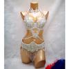 Ensemble de Costume de Danse du Ventre Scénique à Sequins: Brassière & Ceinture pour Femmes
