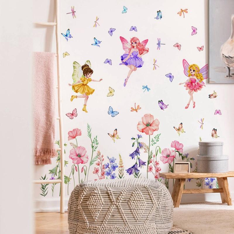 Flower and Butterfly Wall Sticker Pvc Wall Decals