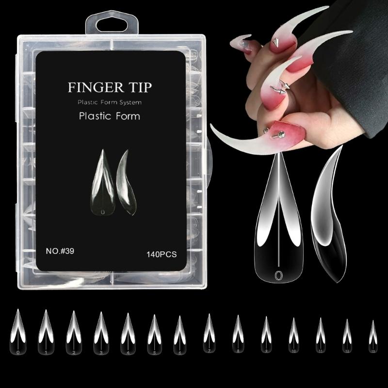 Professional Nail Double Forms ABS Crystal Tip For Quick Length Extension Durability At Home Salon Manicure Nail Mold