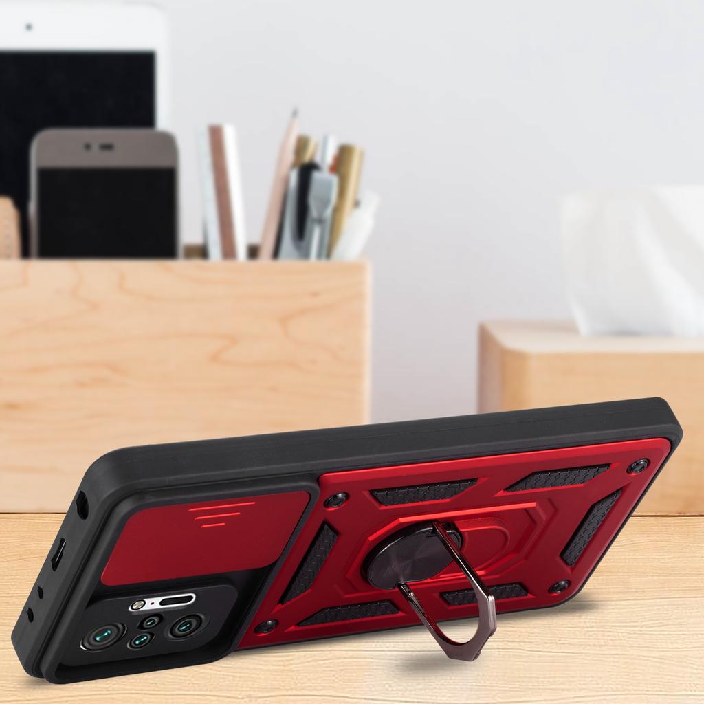 Protection Fashion Shockproof Phone Case For Xiaomi Redmi Note 10 10S Pro Max 5G Rugged Armor Car Magnetic Ring Kickstand Cover