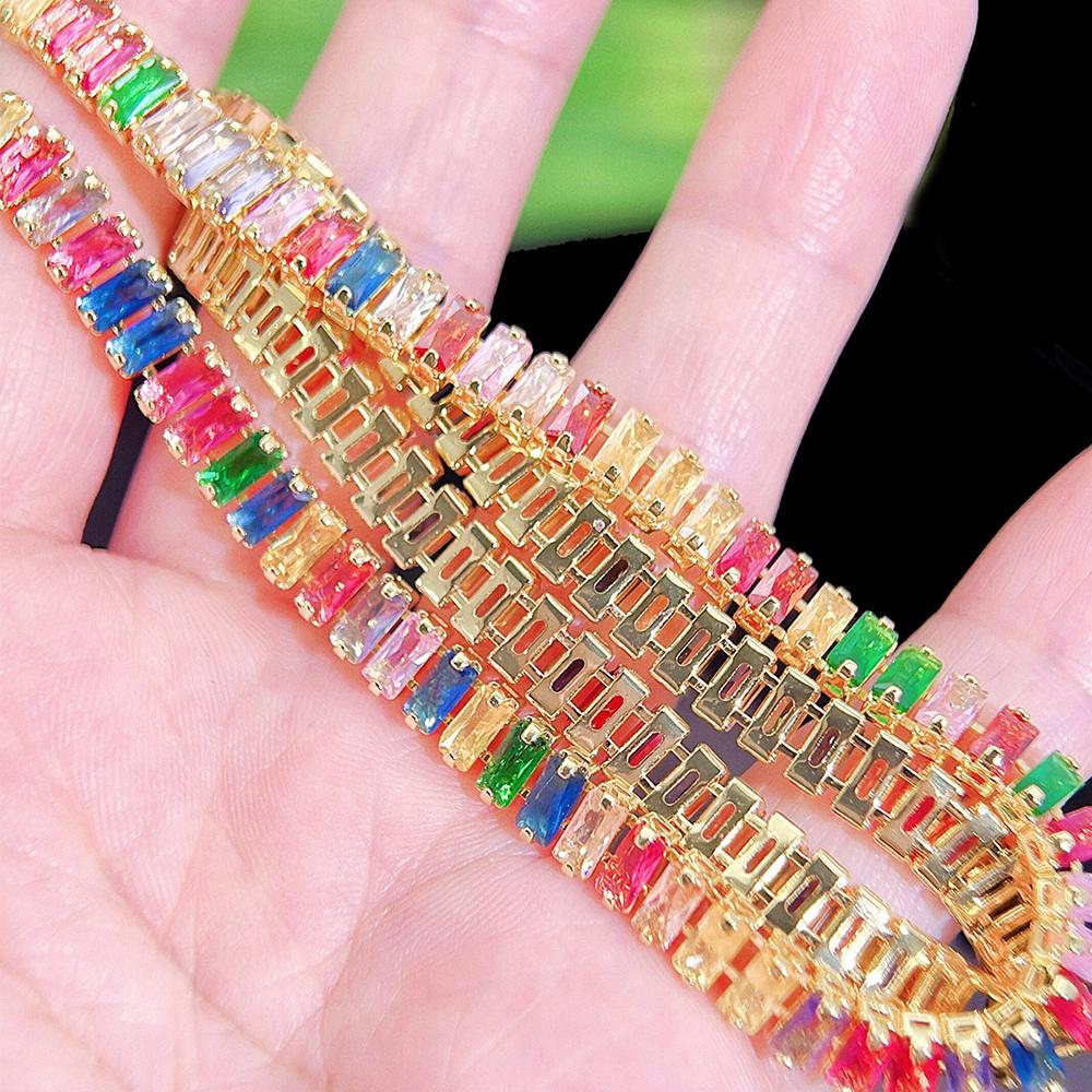 CMM 3 Adet Üst Parlak Renkli CZ Hint Yuvarlak Gerdanlık Kolye Küpe Bilezik takı seti Balo Ziyafet kostüm Aksesuarları