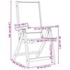 VidaXL Folding Garden Chairs Set of 4 Acacia Wood and Textilene, Garden Chair, Outdoor Seat, Chair of 3279238