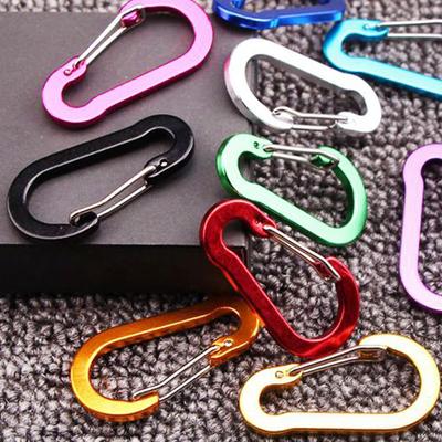 5pcs High Quality Aluminum Alloy Fishing Hook Multi-Use Keychain Lock Buckle Snap Clip for Camping Climbing Outdoor Backpack