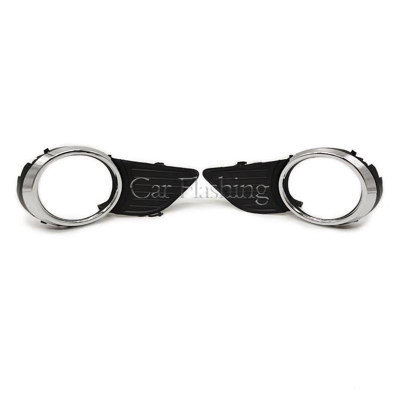 For Toyota Sienna XLE LE 2011 2012 2013 2014 2015 2016 2017 Front Bumper Fog Lights Frame Cover Bezel With Lamp Holes