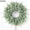 26-Inch Large Eucalyptus Wreath | Artificial, Gypsy-Themed with Lavender, Suitable for All Seasons, White and Green Tones