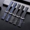 For Omega Sailcloth Nylon Watch Band 20mm 22mm Waterproof Sailcloth Strap Black Blue Men Sport Bracelet Folding Buckle Wristband