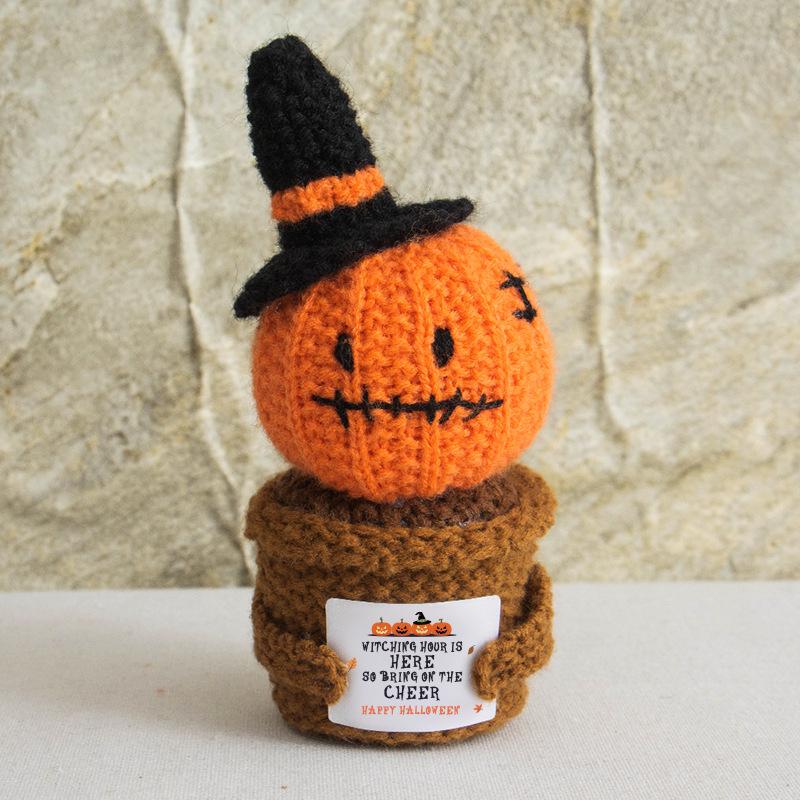 Halloween Positive Energy Knit Ghost Doll Ornament
