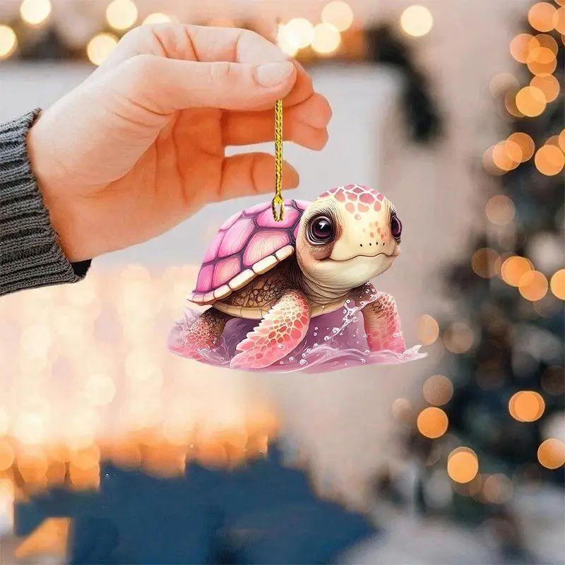 Unique Turtle Acrylic Car Ornament For Stylish Christmas Tree And Decor Vehicle