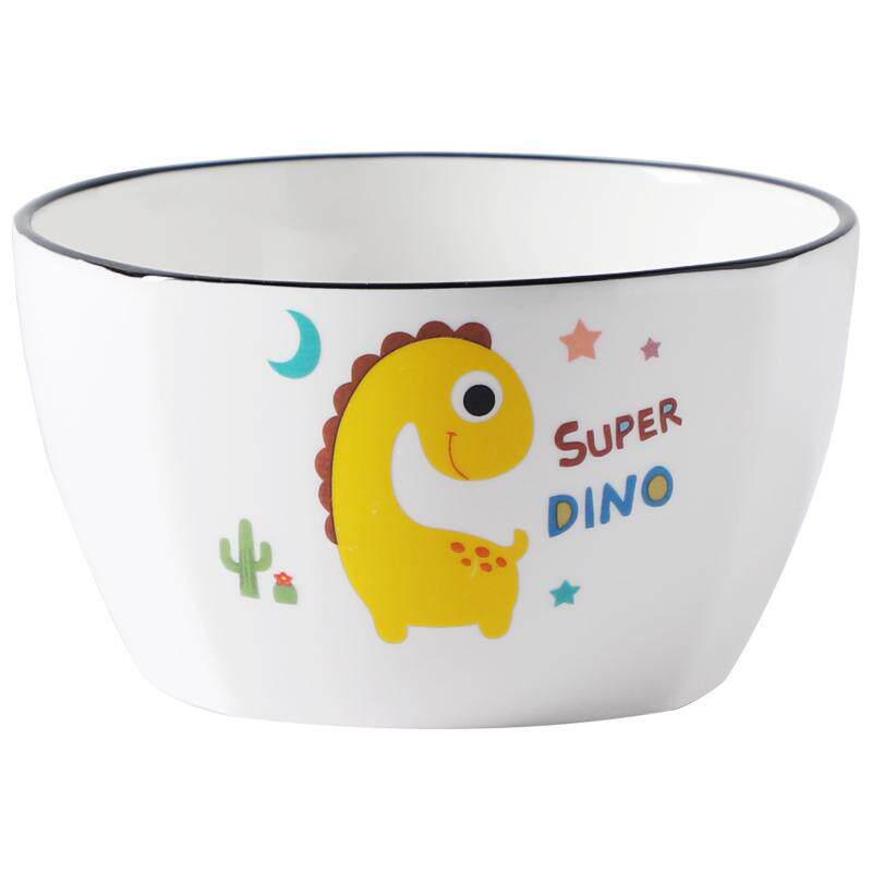 Cartoon Ceramic Rice and Soup Bowls - Creative Square Tableware Set