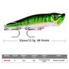 6PCS 12.5G 9cmLuya Wave-Pattern Long-Throw Hard Bait, Biomimetic Artificial Lure, Specialized Fishing Gear for Sea Fishing of Ba