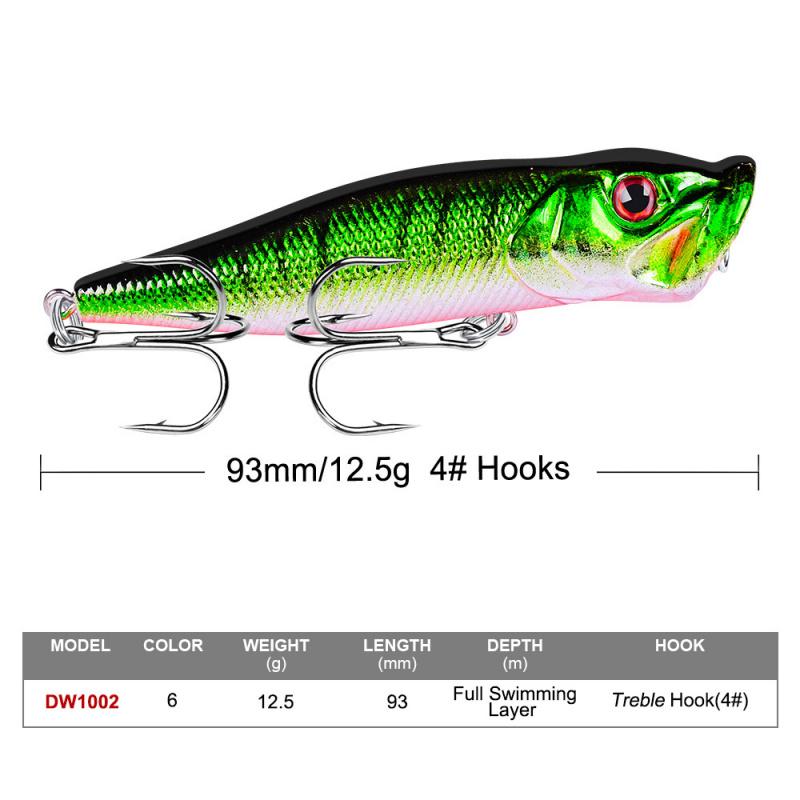 6PCS 12.5G 9cmLuya Wave-Pattern Long-Throw Hard Bait, Biomimetic Artificial Lure, Specialized Fishing Gear for Sea Fishing of Ba