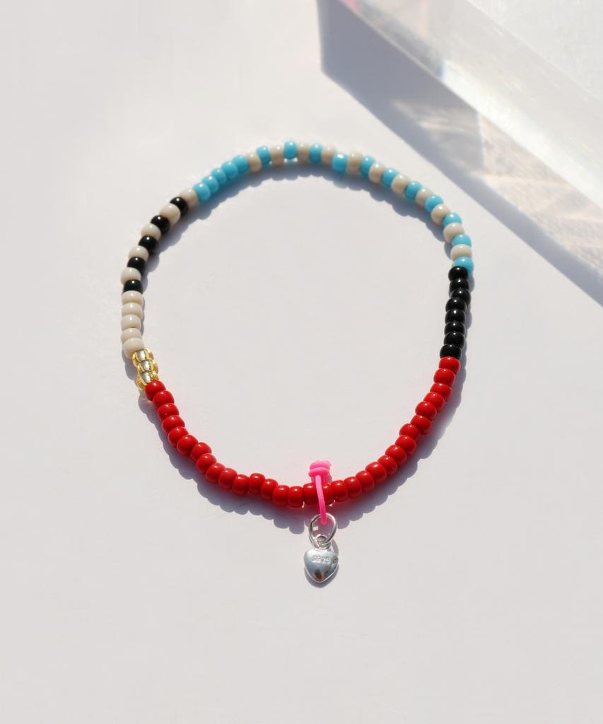 Bonbeau Awesome Color Line Glass Beads Bracelet Color Mix Glass Bead Banding Bracelet