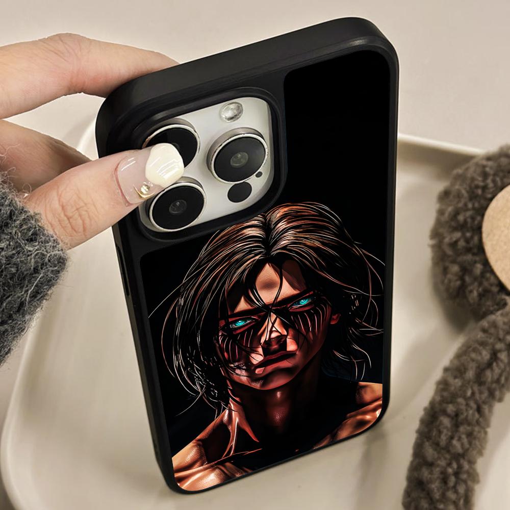 AOT Eren Yeager Matte Surface  Mobile Phone Case for iPhone 17 16 15 14 13 12 11 Air Pro Max Plus Colorful Cover
