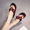 6 Cm High Heel Women's Bohemian Flip Flops Ladies Sandals Sponge Cake with Non-slip Clip Toe Home Slippers Beach Shoes Slippers