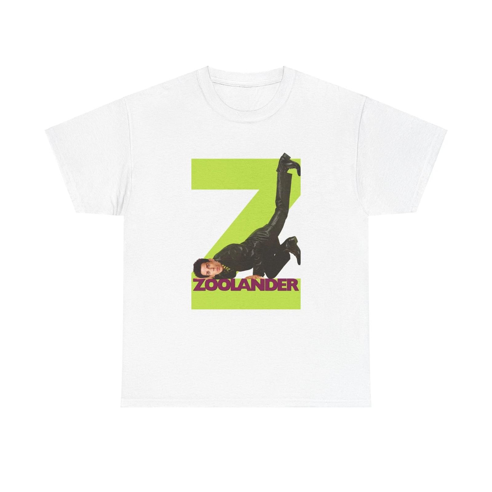 Men s and Women s T-shirts Zoolander Shirt Movie Poster Retro Graphic Vintage Comedy Unisex Heavy Cotton L