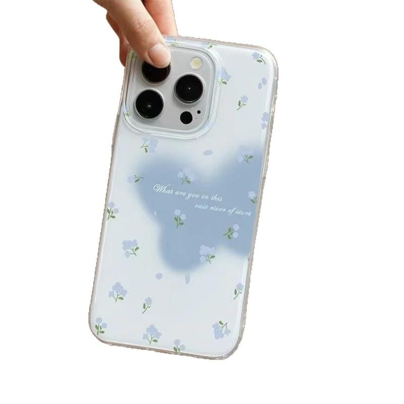 Ins Floral Smudge Butterfly Suitable for Apple iPhone16/17 Mobile Phone Case Air14 Personality 13IMD15