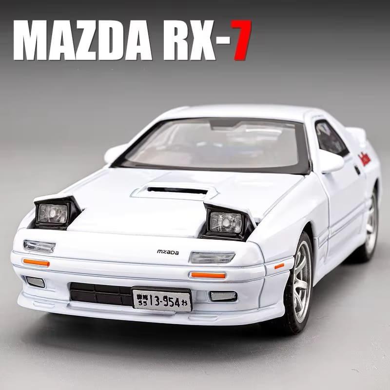1:32 Full Scale Mazda RX7 AE86 JDM Mazda MX5 Car Model Alloy Car Die-cast Toy Car Model Sound and Light Children's Toy Gift Ornaments Collection