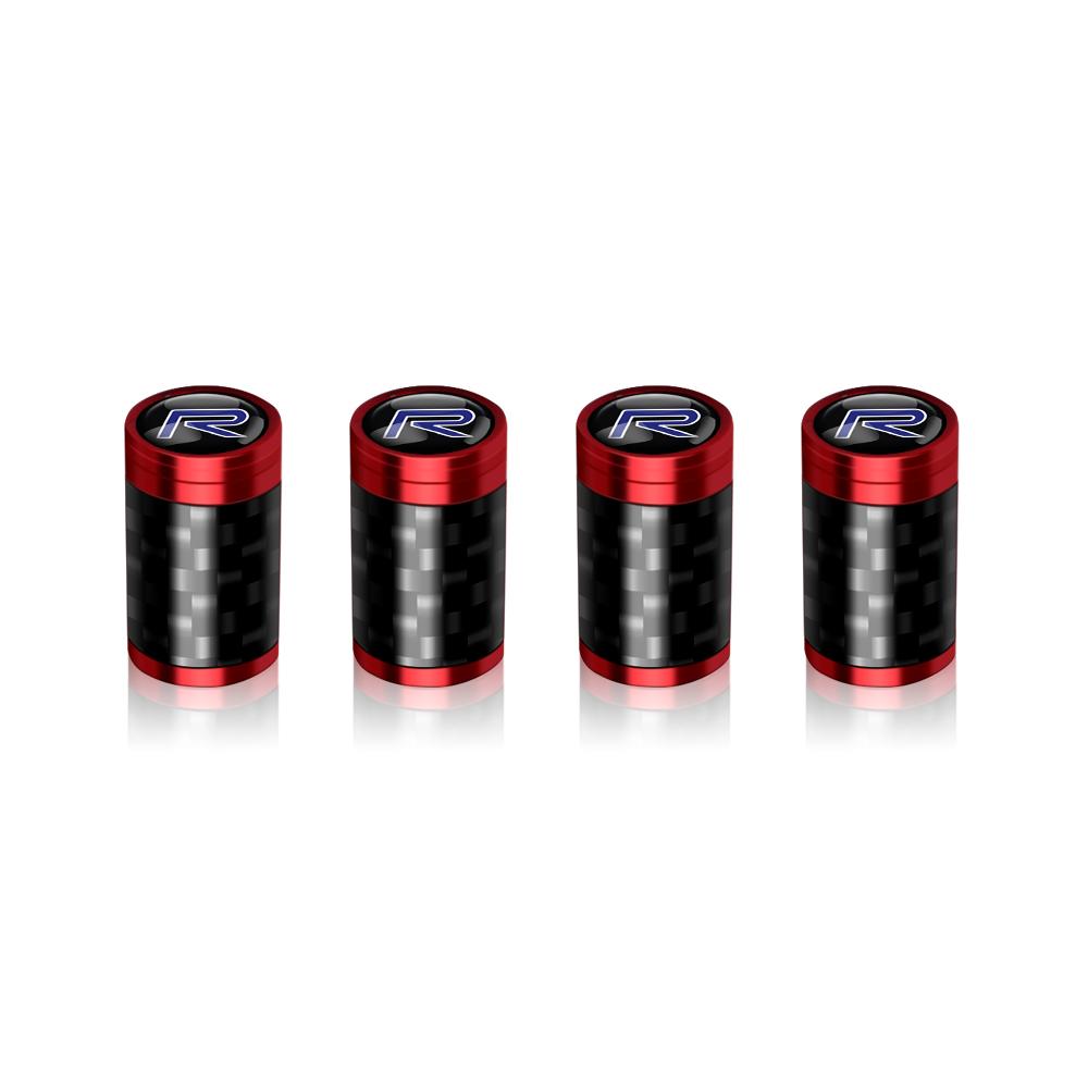 4Pcs Carbon Fiber Valve Caps Wheel Tire Tyre Stem Ardust Waterproof Cover For Volvo Rdesign T2 T3 T4 T5 T6 T7 T8 S90 XC90 S60 R ars123