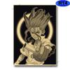 Classic Anime Character Posters Demon Slayer/Attack On Titan/Jujutsu Kaisen Poster Kraft Paper Sticker Home Room Wall Art Decor