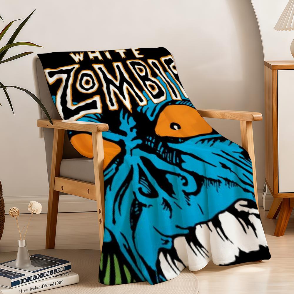 Blanket Throw Super Rock Cosy Plush Living Z-ZombieS Room Sofa Band Couch W-WhiteS-ES Childish Birthday Gifts