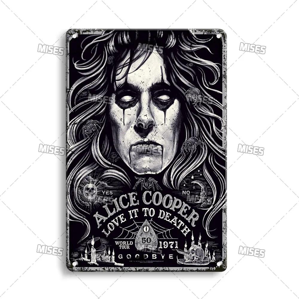 MISES ROCK Wanddekoratives Poster Metall Blechschild Musik Metallplakette Rostiges Band Metallschild Man Cave Zuhause Küche Industrielle Dekoration