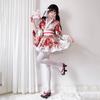 Japansk klänning traditionell kimono sommar japansk stil tryck förbättrad yukata kimono damdräkt cosplaykläder