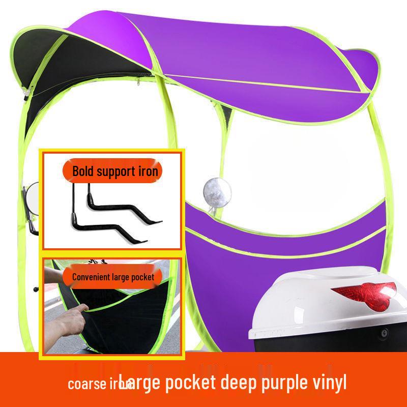 Puff Electric Vehicle Canopy: Sunshade, Windshield, and Rainproof Cover for Bicycles and Motorcycles