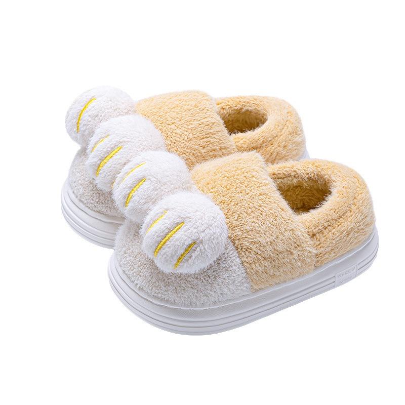 Children's cotton slippers Boys' winter new home thermal bag and cotton shoes Girls parent-child cartoon cotton slippers Women