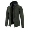 High Quality Winter Men Cardigan Sweater Thick Warm Hooded Casual Sweatercoat Mens Solid Zipper Knitted Cardigan Sweaters Men