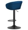 East Stool - Navy Blue Velvet / Black Base X 2