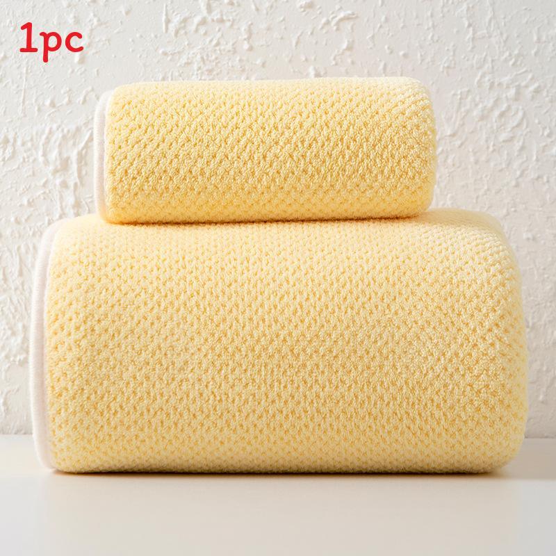 Home Spa Coral Fleece Bath Towel Set With Fast Drying Absorbent For Family Use