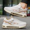 New Men's Breathable Mesh Sports Shoes Autumn Outdoor Leisure Running Hiking Shoes Convenient Button Rotating Design